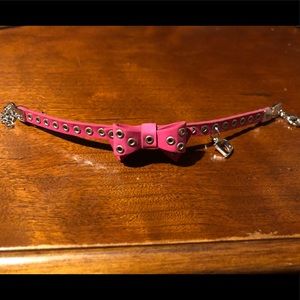 Dior patent leather bow bracelet